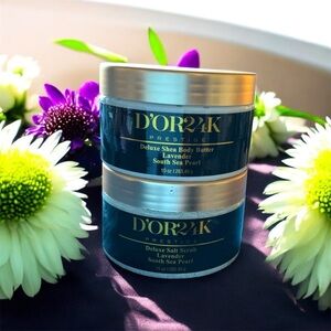 NEW-2PC Deluxe Salt Scrub & Body Butter Lavender South Sea Pearl